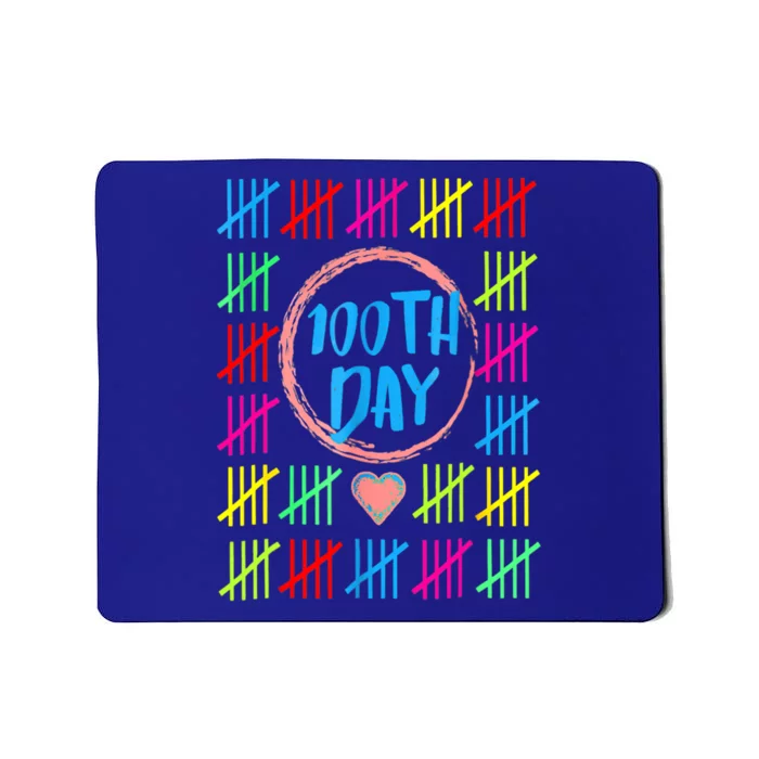 100 Days Smarter Counting Tally Marks 100th Day Of School Great Gift Mousepad