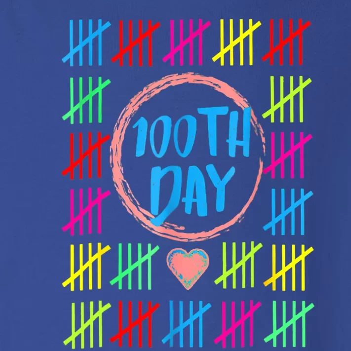 100 Days Smarter Counting Tally Marks 100th Day Of School Great Gift Toddler Long Sleeve Shirt