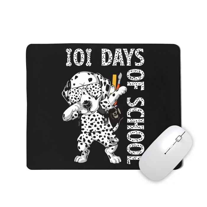 101 Days School Dabbing Dalmatian Dog Teachers Mousepad