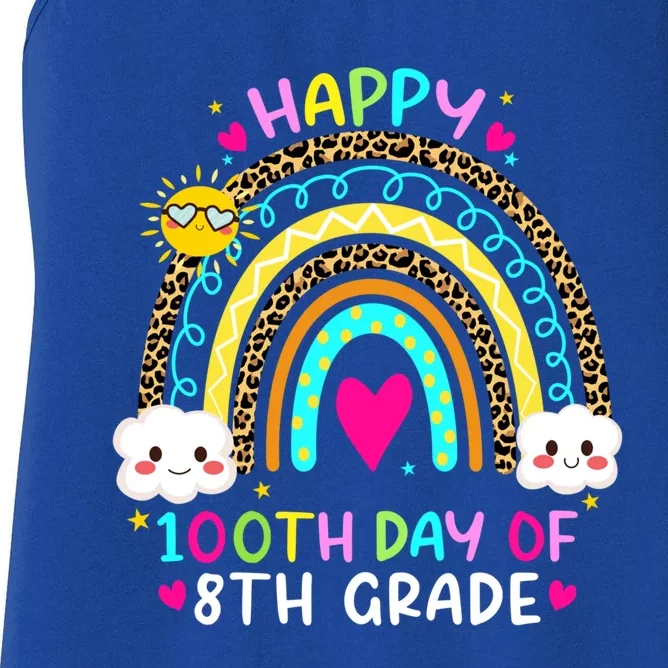 100 Days Smarter Eighth Grade 100th Day Of School 8th Grade Sweatshirt Women's Racerback Tank