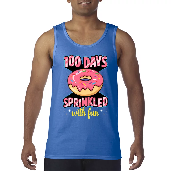 100 Days Sprinkled With Fun School Sprinkled Donut Lover Gift Tank Top