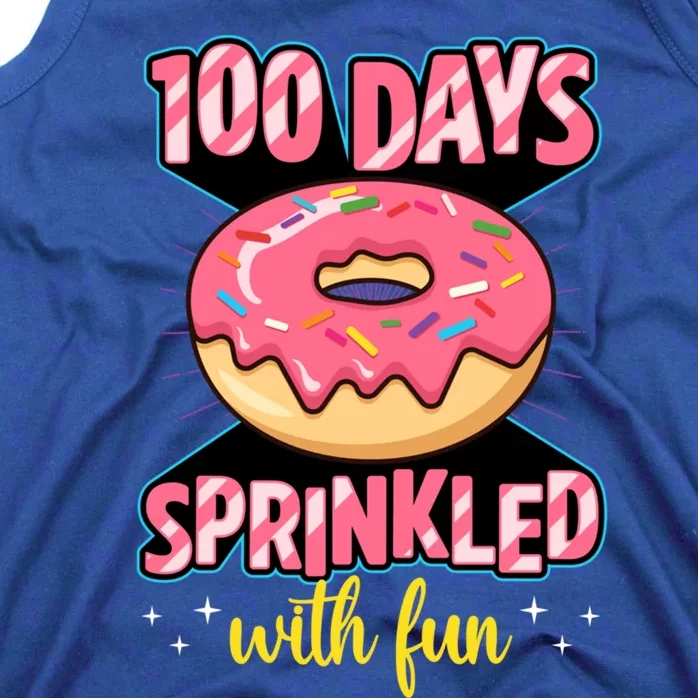 100 Days Sprinkled With Fun School Sprinkled Donut Lover Gift Tank Top