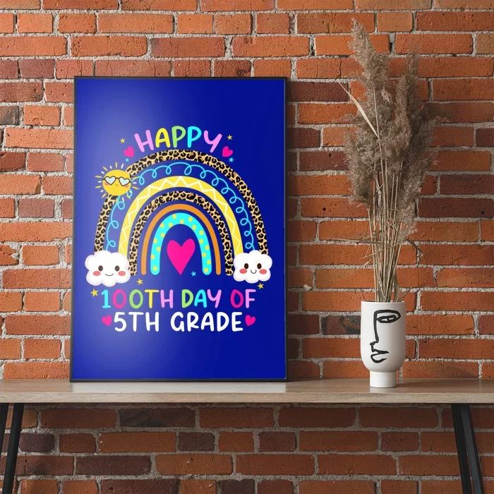 100 Days Smarter Fifth Grade 100th Day Of School 5th Grade Gift Poster