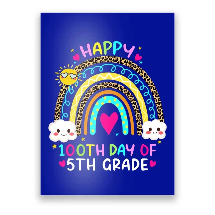 100 Days Smarter Fifth Grade 100th Day Of School 5th Grade Gift Poster