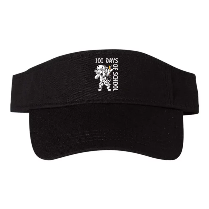 101 Days School Dabbing Dalmatian Dog Teachers Valucap Bio-Washed Visor