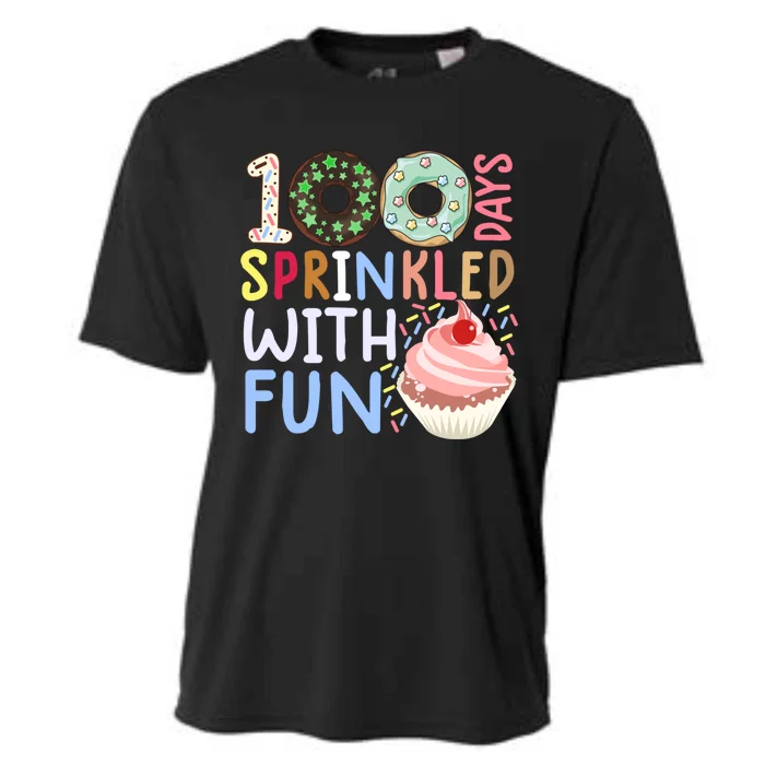 100 Days Sprinkled With Fun Gift Cupcake 100 Days Of School Gift Cooling Performance Crew T-Shirt