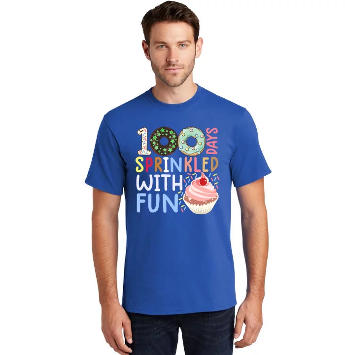 100 Days Sprinkled With Fun Gift Cupcake 100 Days Of School Gift Tall T-Shirt