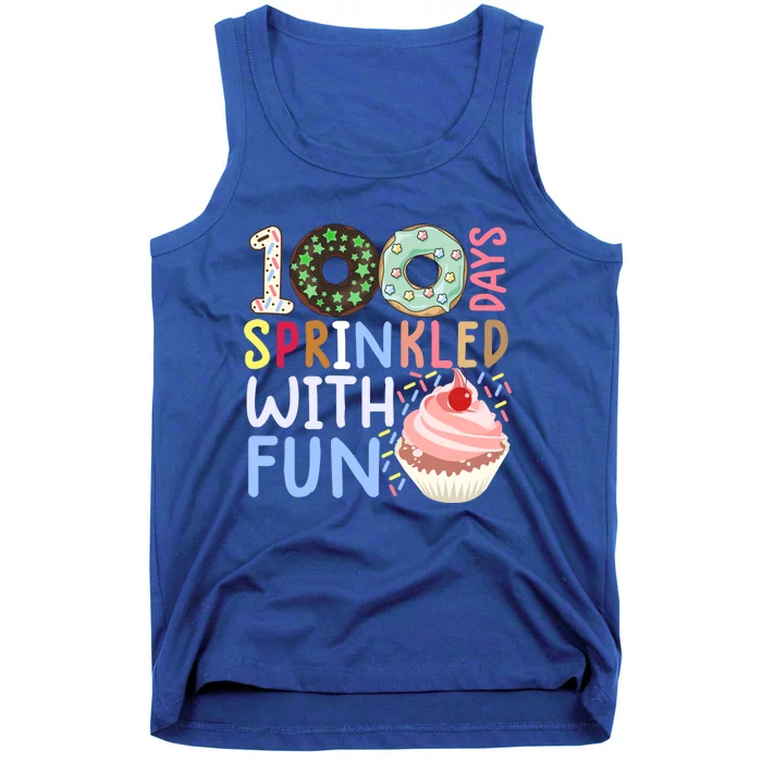 100 Days Sprinkled With Fun Gift Cupcake 100 Days Of School Gift Tank Top