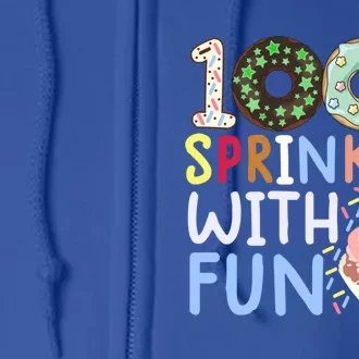 100 Days Sprinkled With Fun Gift Cupcake 100 Days Of School Gift Full Zip Hoodie