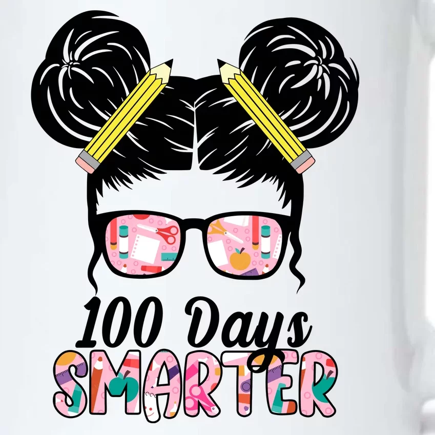 100 Days Smarter Student Hair Bun Black Color Changing Mug