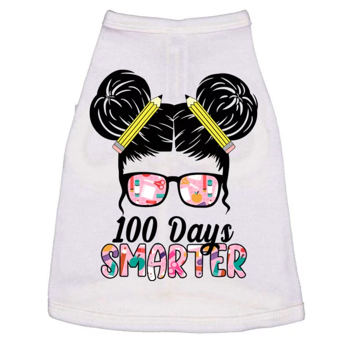 100 Days Smarter Student Hair Bun Doggie Tank