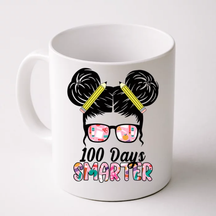 100 Days Smarter Student Hair Bun Front & Back Coffee Mug