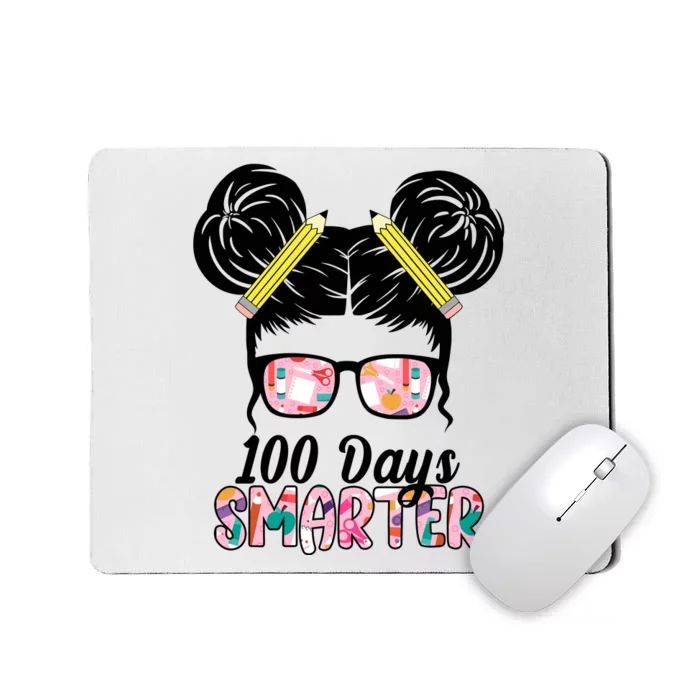 100 Days Smarter Student Hair Bun Mousepad