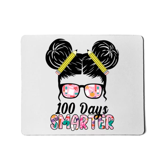 100 Days Smarter Student Hair Bun Mousepad