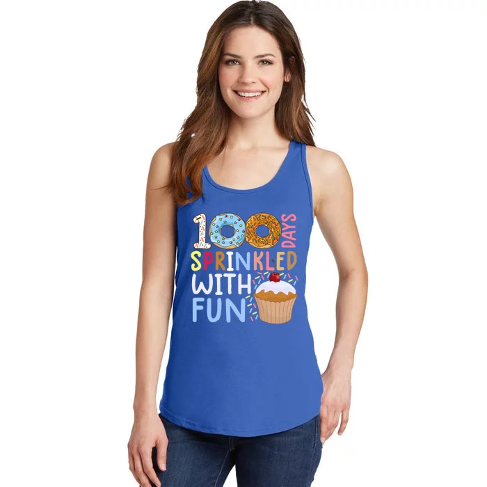 100 Days Sprinkled With Fun Meaningful Gift Cupcake 100 Days Of School Cute Gift Ladies Essential Tank