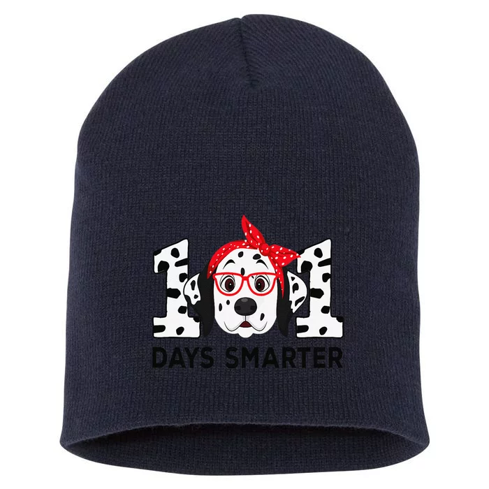 101 Days Smarter 101st Day School Dalmatian Dog Teacher Short Acrylic Beanie