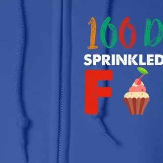 100 Days Sprinkled With Fun Teachers Candy Cream Design Meaningful Gift Full Zip Hoodie