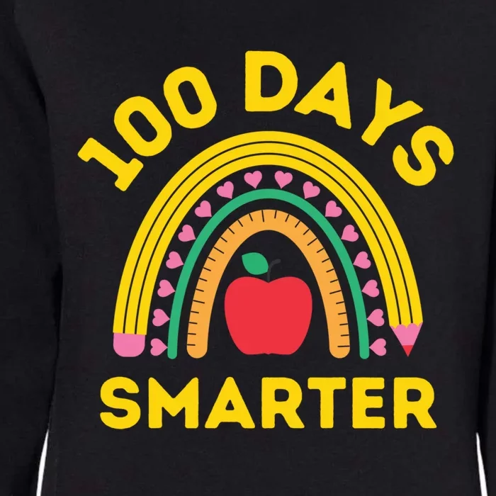 100 Days Smarter Funny 100 Days Of School 100 Day Teacher Meaningful Gift Womens California Wash Sweatshirt