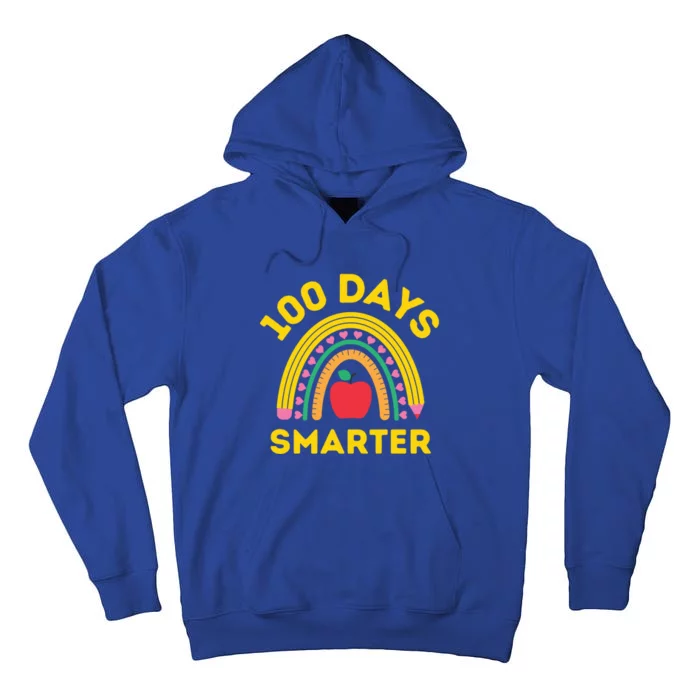 100 Days Smarter Funny 100 Days Of School 100 Day Teacher Meaningful Gift Tall Hoodie