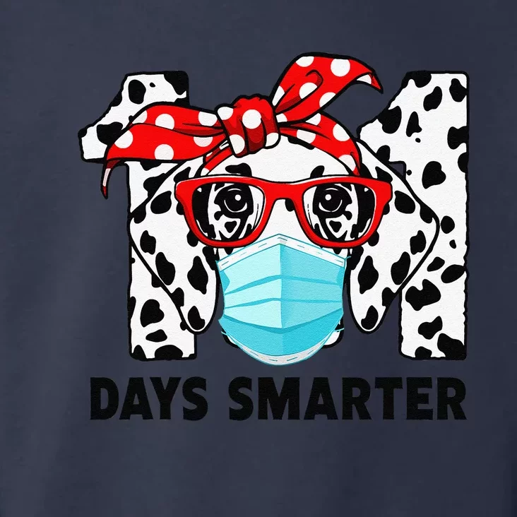 101 Days Smarter Dalmatian Dog Face Mask 100th Day Of School Toddler Hoodie