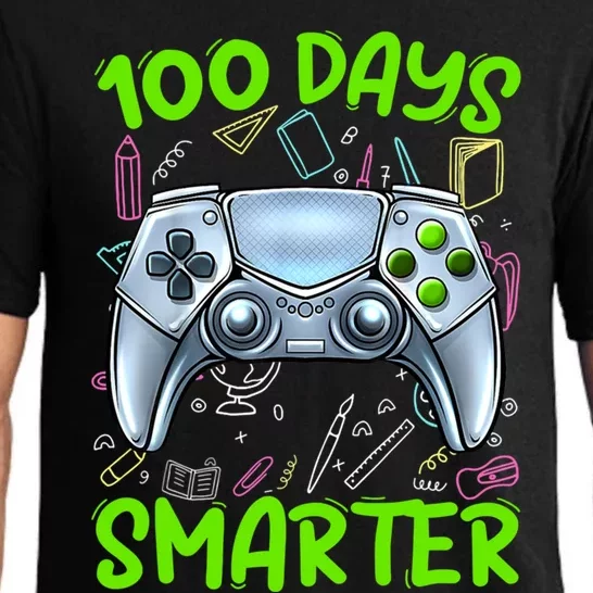 100 Days Smarter Funny Gamer Video Games Gaming Gift Pajama Set