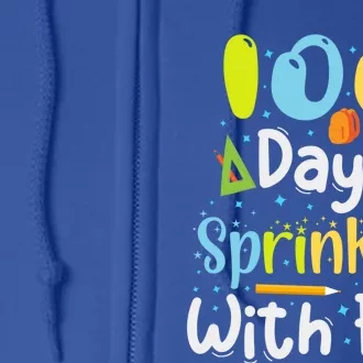 100 Days Sprinkled With Fun 100 Days Of School Gift Full Zip Hoodie