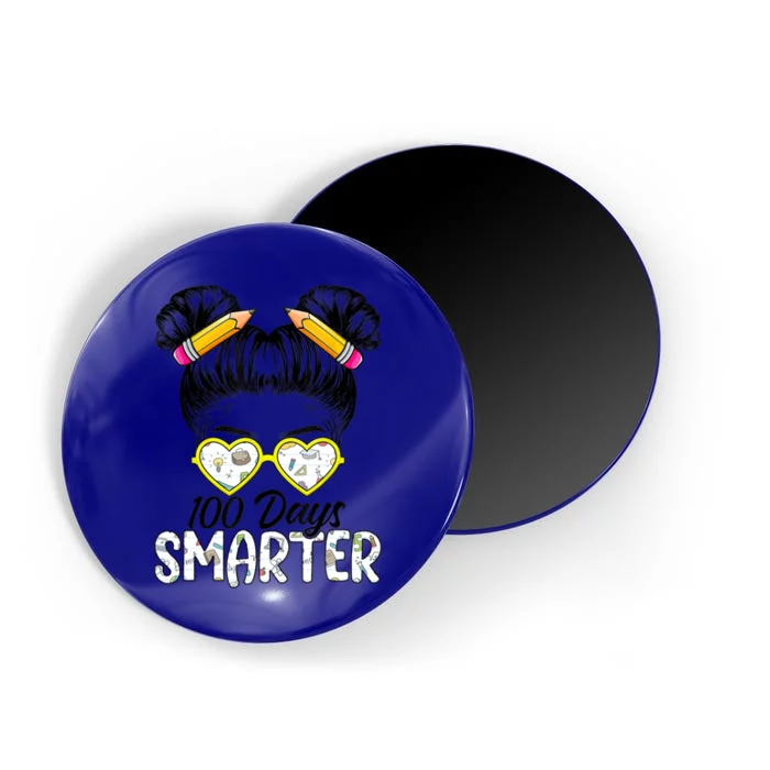 100 Days Smarter Messy Bun Hair 100 Days Of School Gift Magnet