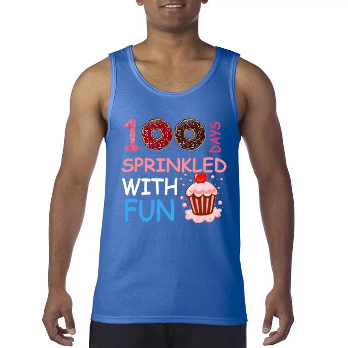 100 Days Sprinkled With Fun Donuts 100 Funny Celebration Great Gift Tank Top