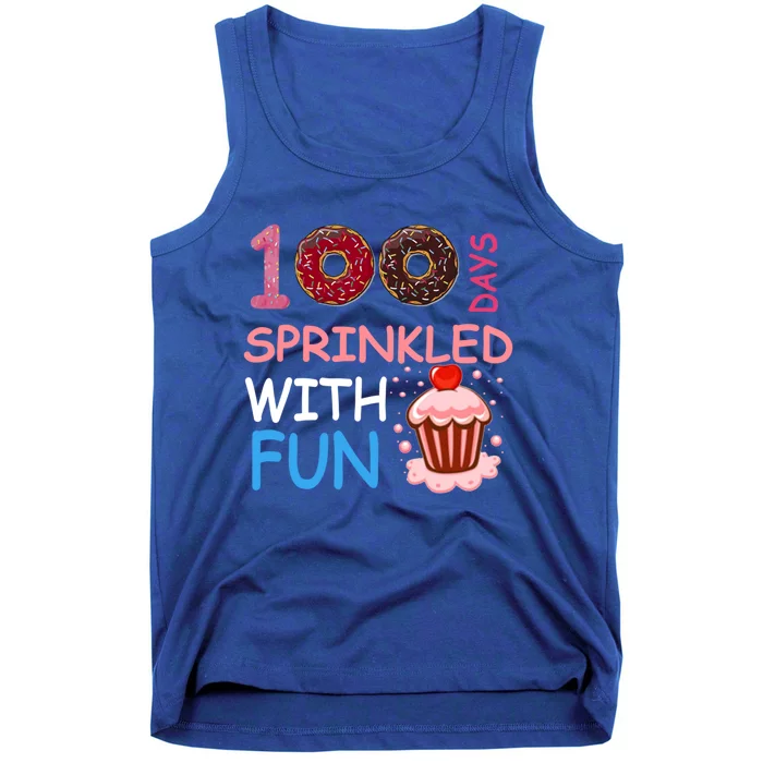 100 Days Sprinkled With Fun Donuts 100 Funny Celebration Great Gift Tank Top