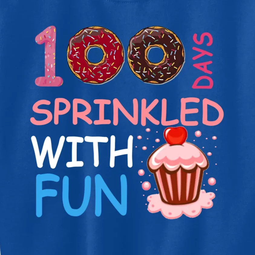 100 Days Sprinkled With Fun Donuts 100 Funny Celebration Great Gift Kids Sweatshirt