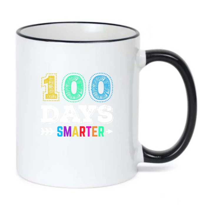 100 Days Smarter Teacher Or Student 100th Day Of School Black Color Changing Mug