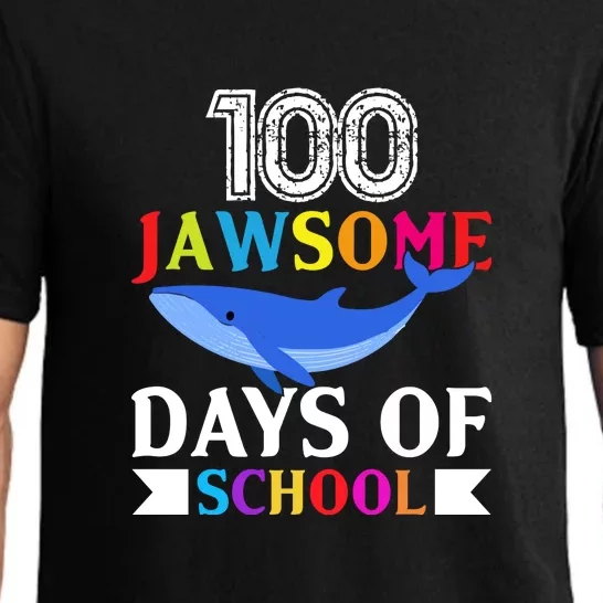 100 Jawsome Shark 100 Days Of School Teacher Boy Girl Pajama Set