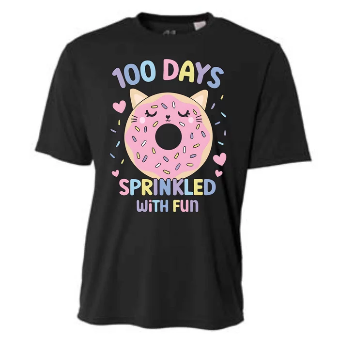 100 Days Sprinkled With Fun Donut School Cooling Performance Crew T-Shirt