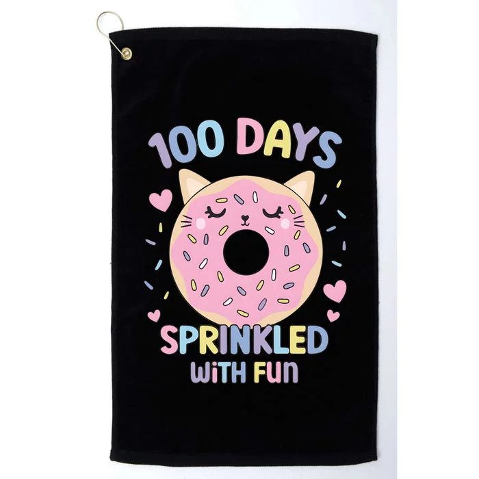 100 Days Sprinkled With Fun Donut School Platinum Collection Golf Towel