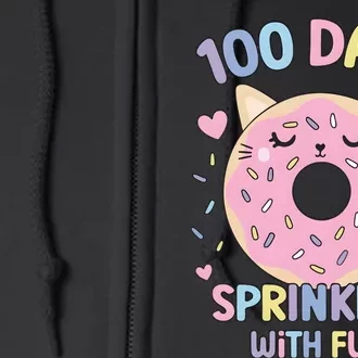 100 Days Sprinkled With Fun Donut School Full Zip Hoodie