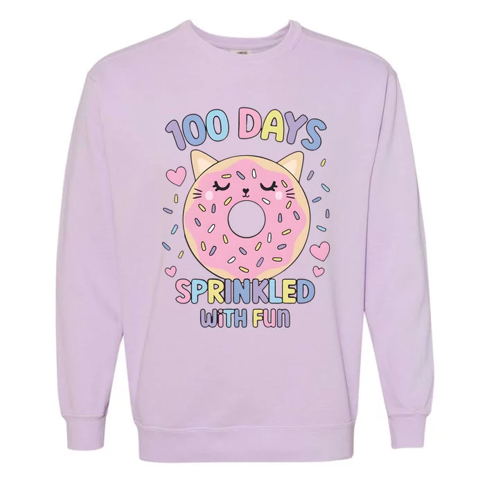 100 Days Sprinkled With Fun Donut School Garment-Dyed Sweatshirt