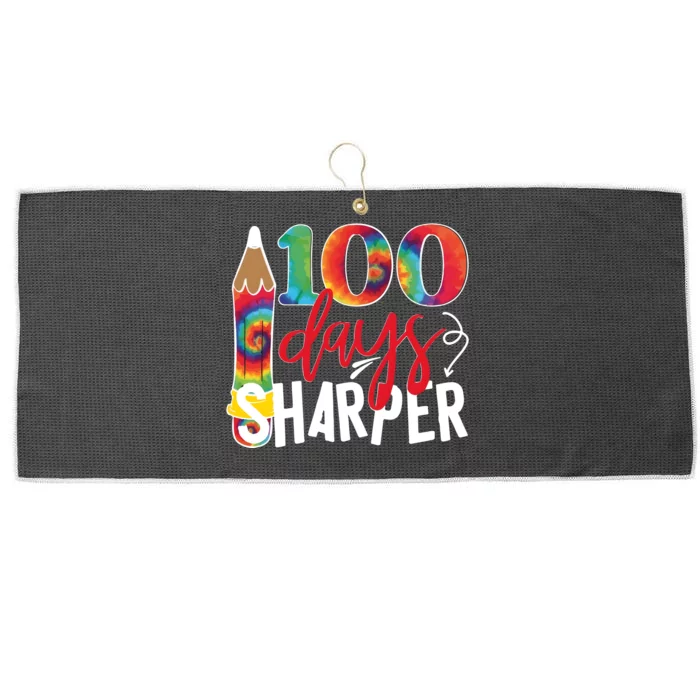 100 Days Sharper Teacher Student Large Microfiber Waffle Golf Towel