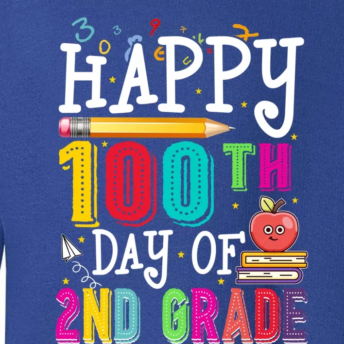 100 Days Smarter Second Grade 100Th Day Of School 2Nd Grade Meaningful Gift Toddler Sweatshirt