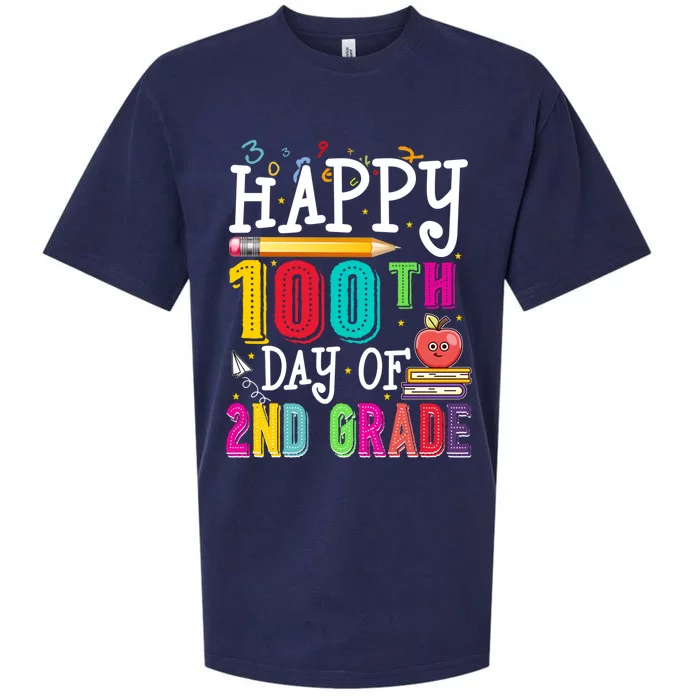 100 Days Smarter Second Grade 100Th Day Of School 2Nd Grade Meaningful Gift Sueded Cloud Jersey T-Shirt