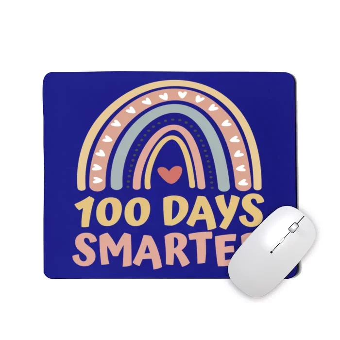 100 Days Smarter 100 Days Of School Boho Rainbow Students Gift Mousepad