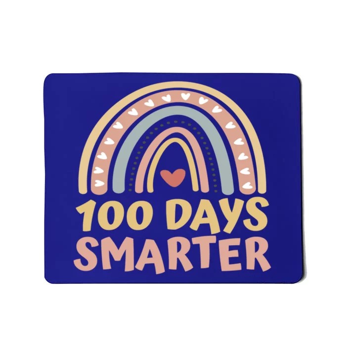 100 Days Smarter 100 Days Of School Boho Rainbow Students Gift Mousepad