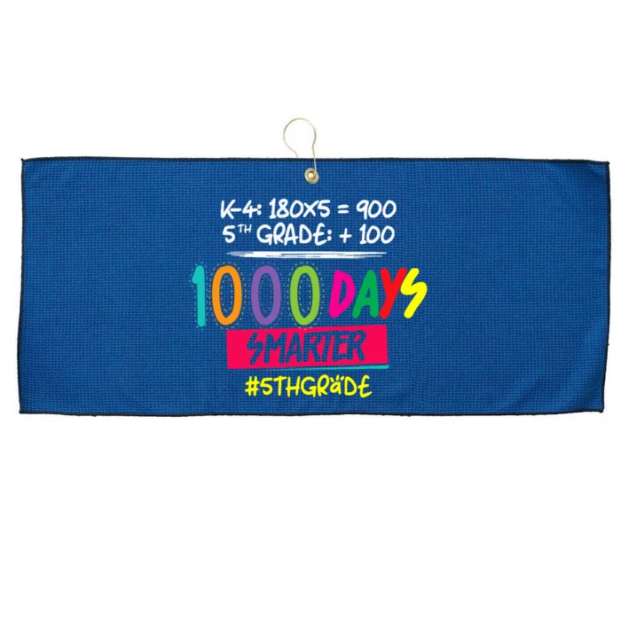 1000 Days Smarter - Fifth 5th Grade Teacher Student - School Large Microfiber Waffle Golf Towel