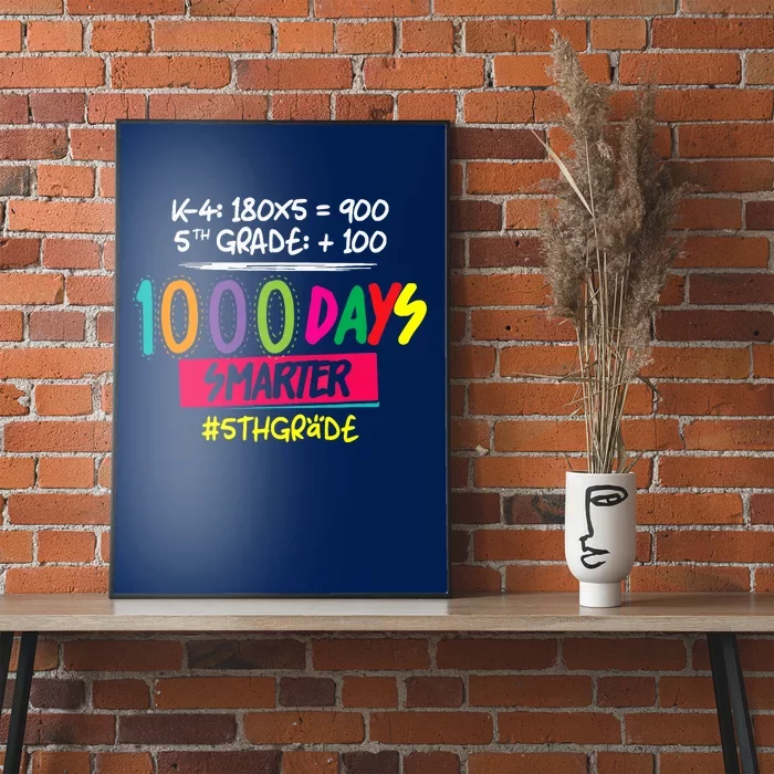 1000 Days Smarter - Fifth 5th Grade Teacher Student - School Poster