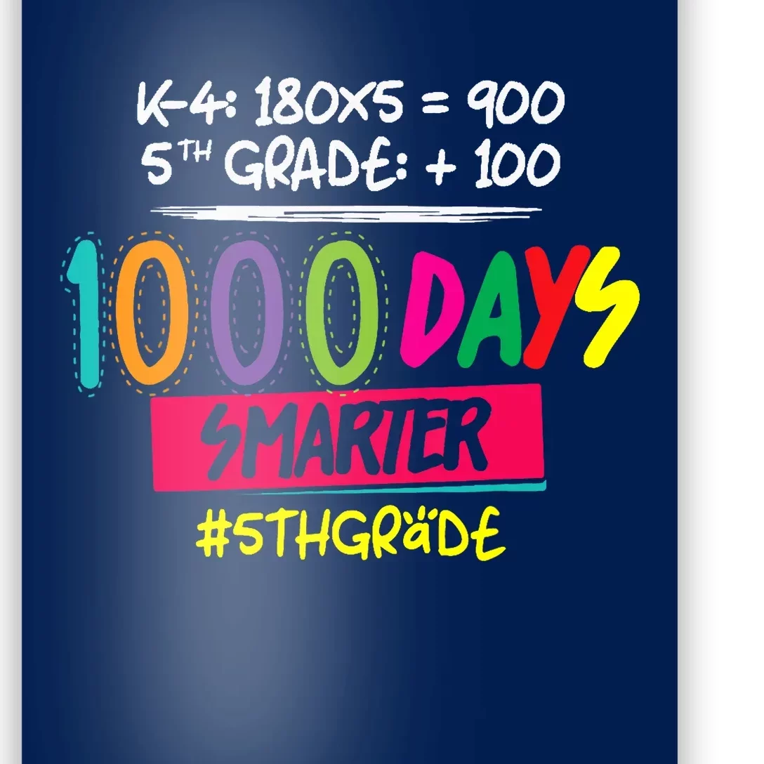 1000 Days Smarter - Fifth 5th Grade Teacher Student - School Poster