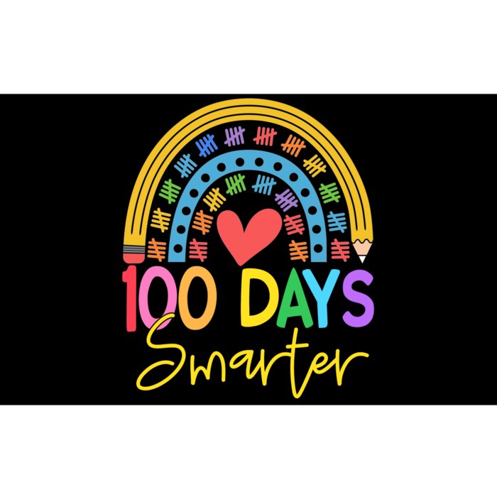 100 Days Smarter Rainbow Bumper Sticker