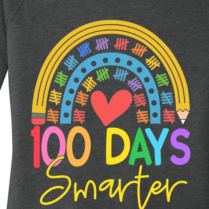 100 Days Smarter Rainbow Women's Perfect Tri Tunic Long Sleeve Shirt