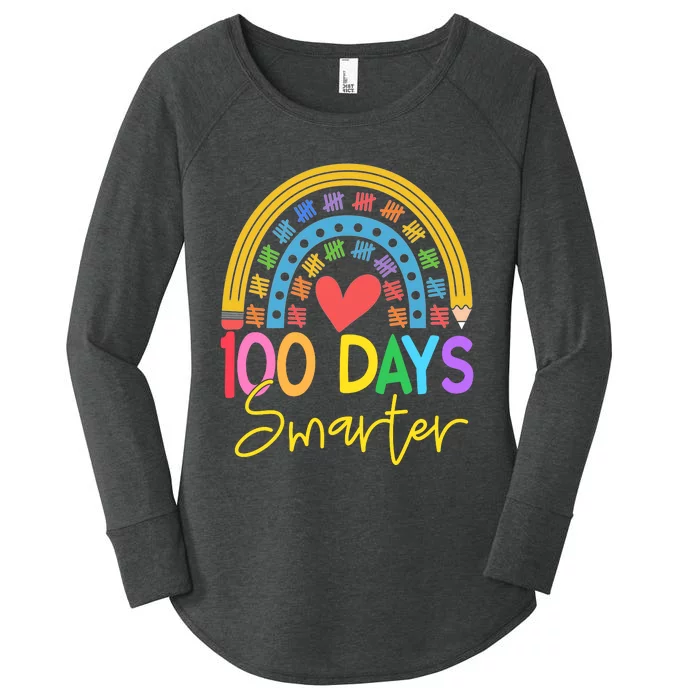 100 Days Smarter Rainbow Women's Perfect Tri Tunic Long Sleeve Shirt