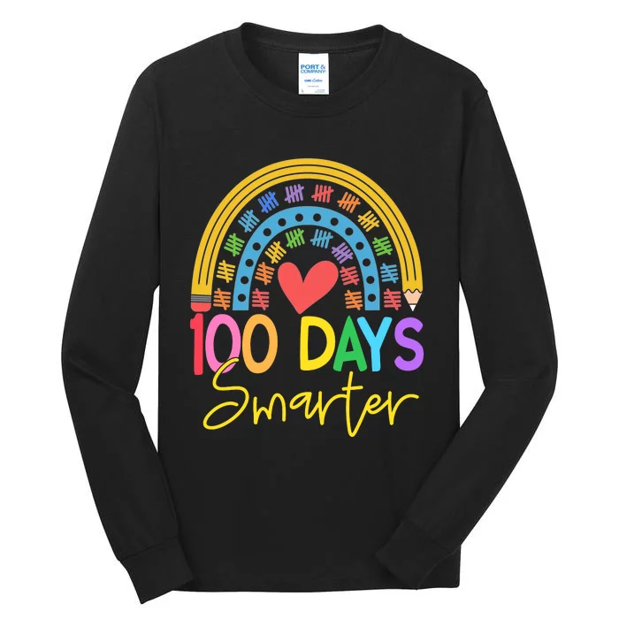 100 Days Smarter Rainbow Tall Long Sleeve T-Shirt