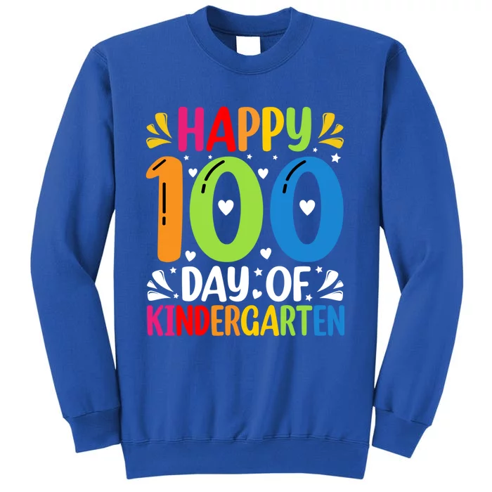 100 Days Smarter Kindergarten Happy 100 Day Of Kindergarten Gift Tall Sweatshirt