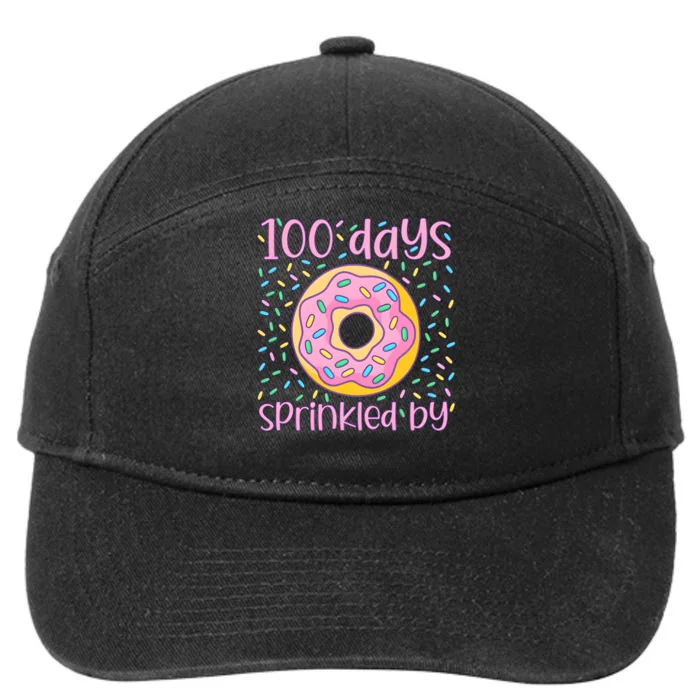 100 Days Sprinkled By Cute Donut 100 Days Of School 7-Panel Snapback Hat